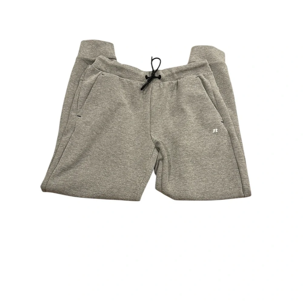 Russell Athletic Gray Fleece Sweatpants with Black Drawstring